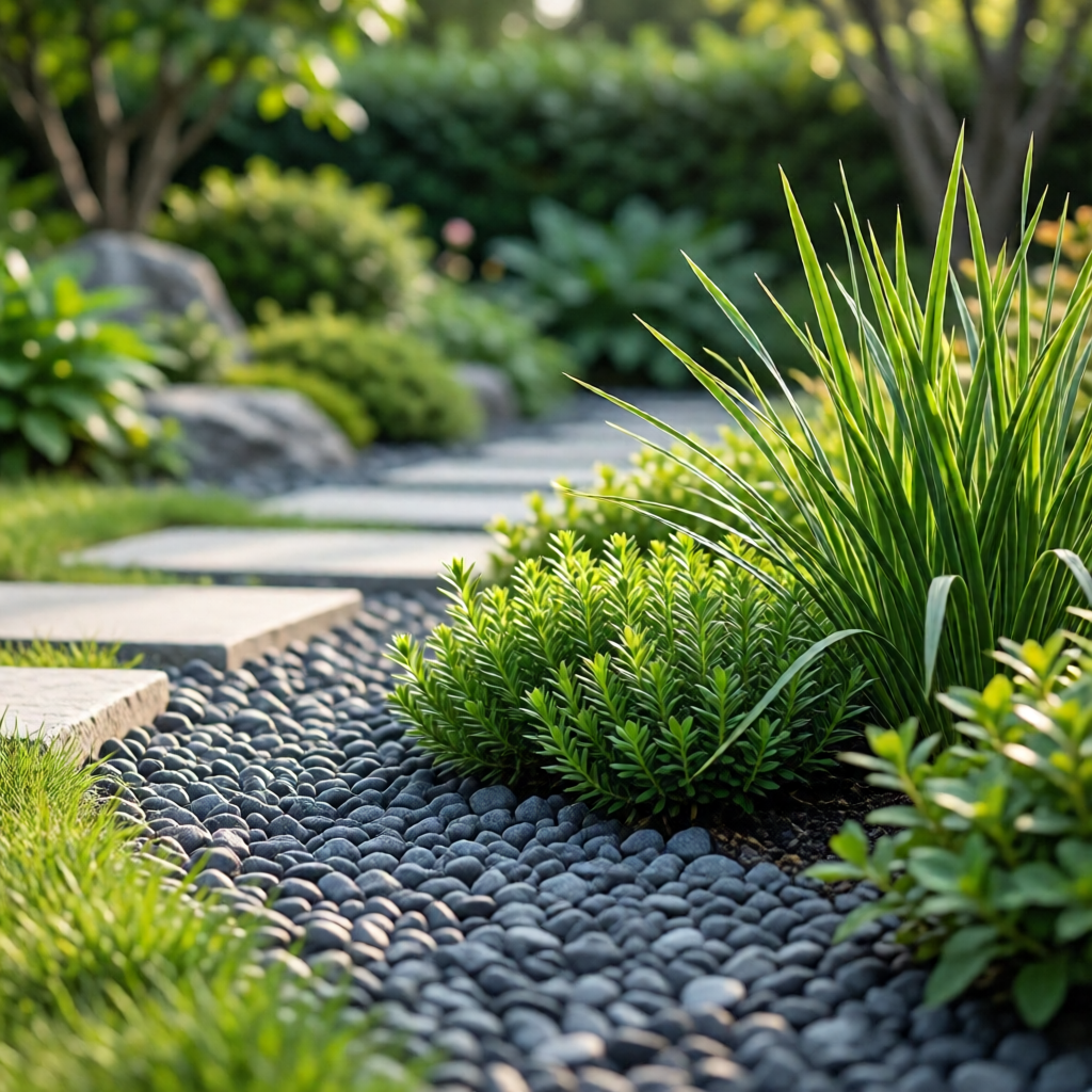 modern garden design with gravel - garden tips and ideas
