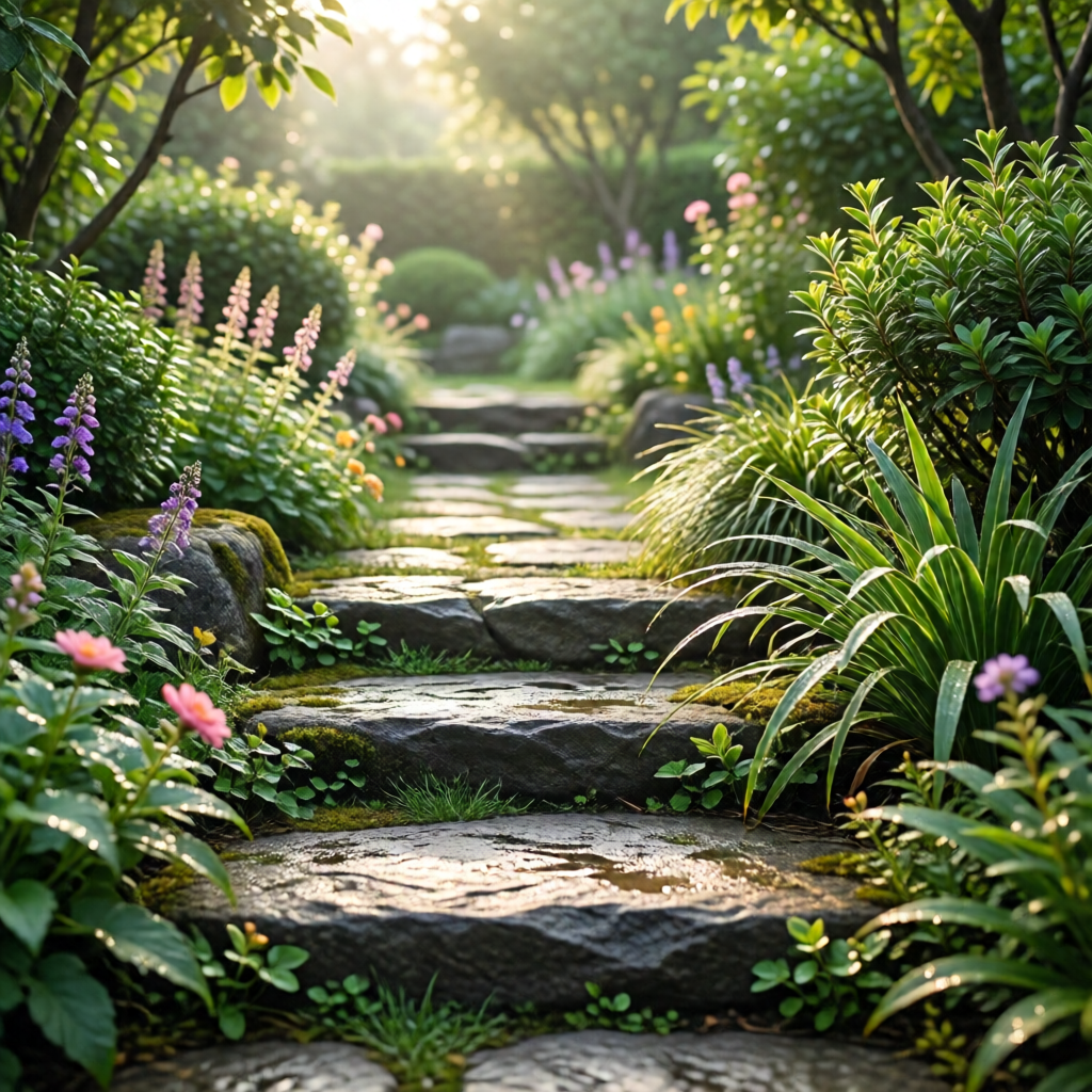 garden pathway ideas with stepping stones - garden tips and ideas