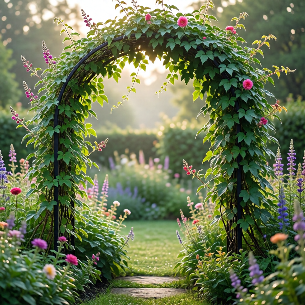 garden arch ideas with climbing plants - garden tips and ideas