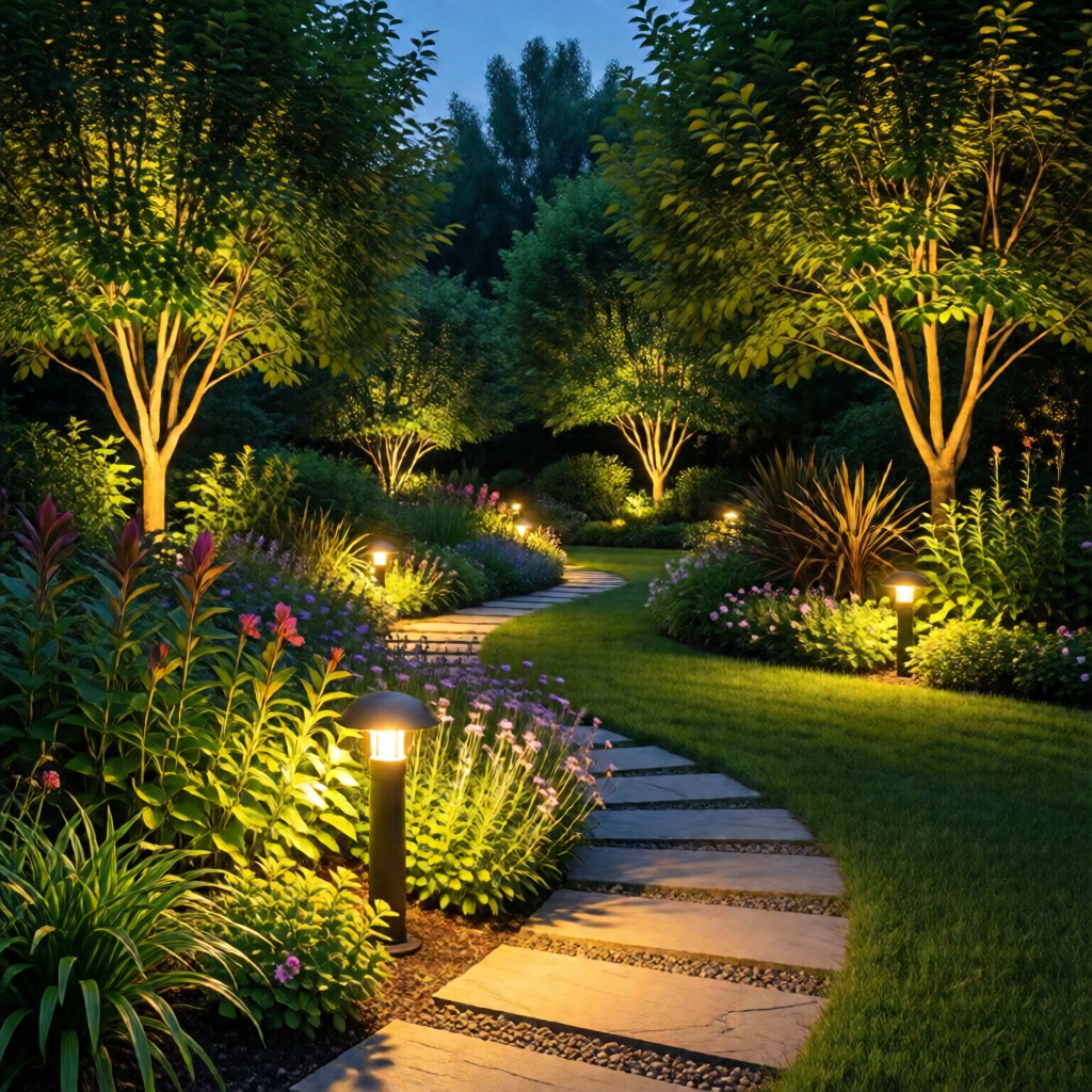 garden lighting ideas for night - garden tips and ideas