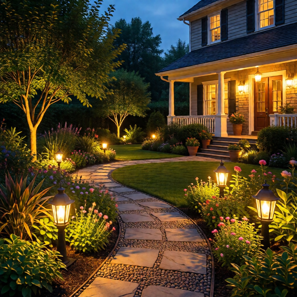 garden lighting ideas for night - garden tips and ideas