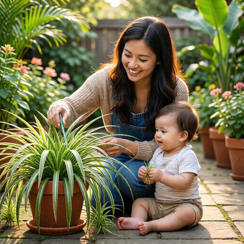 spider plant care and babies - garden tips and ideas