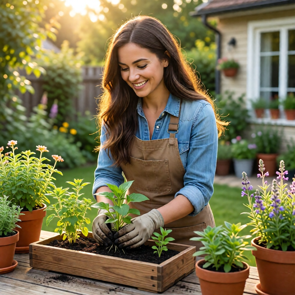 how to grow herbs at home outdoors - garden tips and ideas
