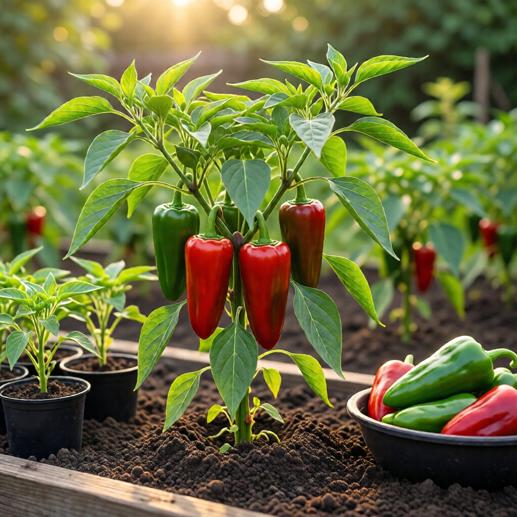 grow peppers from seed to harvest - garden tips and ideas