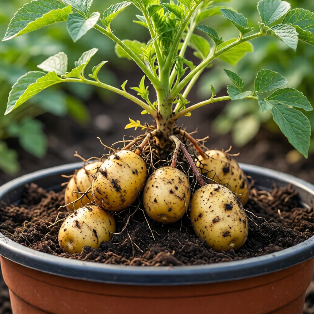 how to grow potatoes in containers - garden tips and ideas