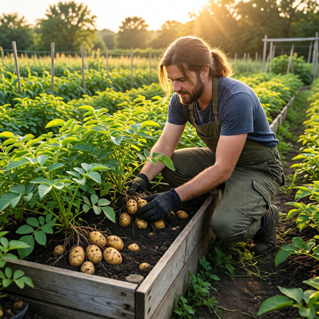 how to grow potatoes in containers - garden tips and ideas