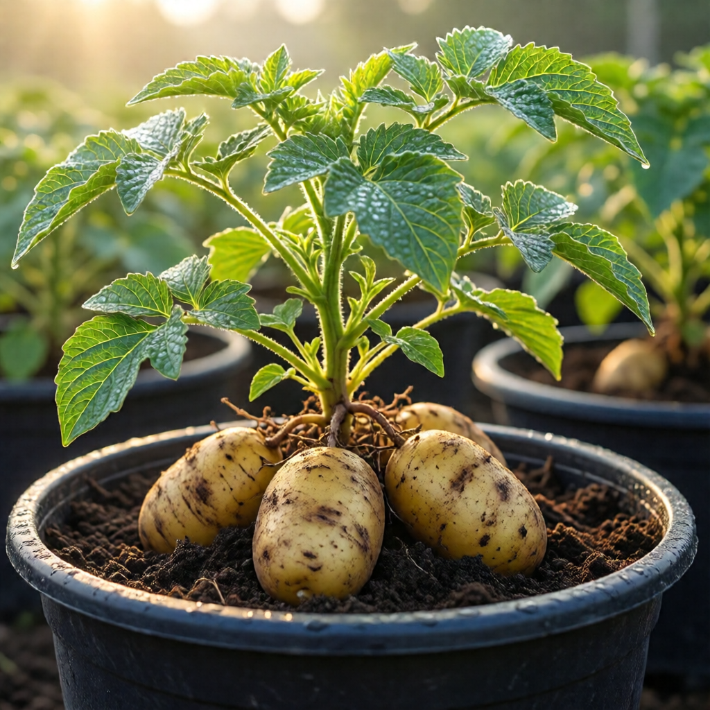 how to grow potatoes in containers - garden tips and ideas