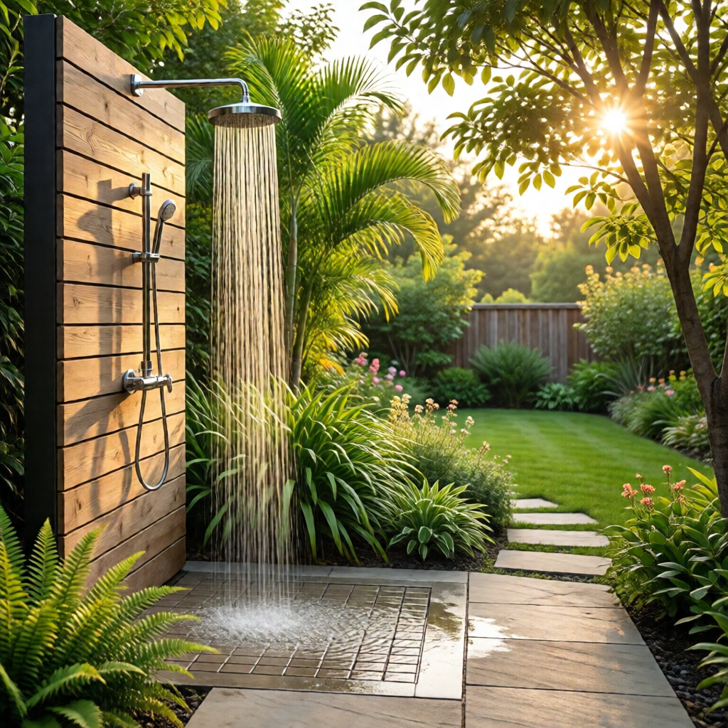 outdoor shower ideas for backyard - garden tips and ideas