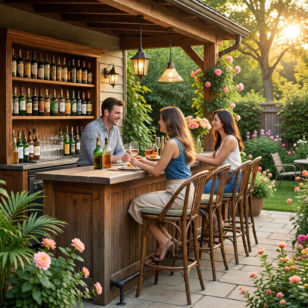 outdoor bar ideas for entertaining - garden tips and ideas