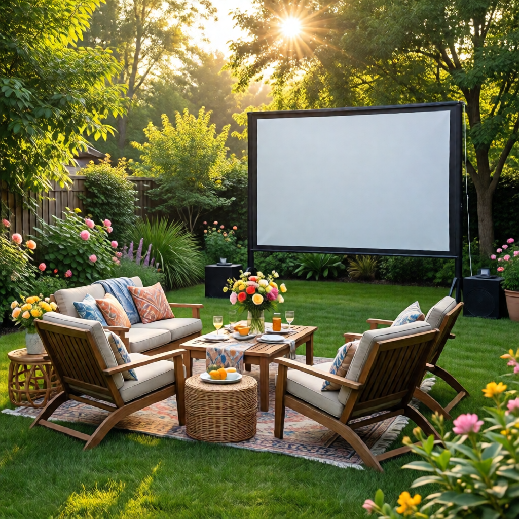backyard movie night setup ideas - garden ideas and inspiration