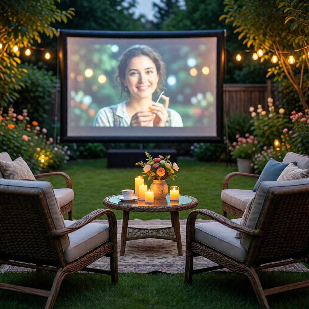 backyard movie night setup ideas - garden tips and ideas