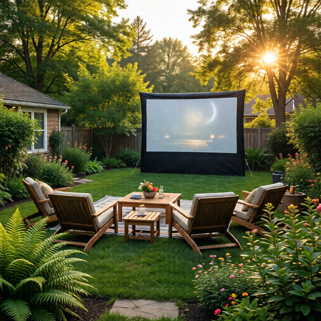 backyard movie night setup ideas - garden tips and ideas