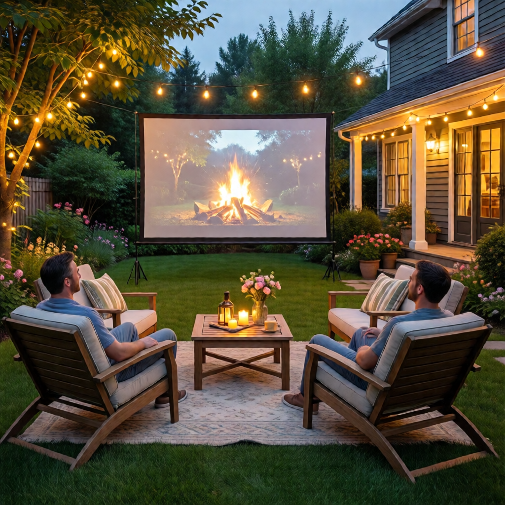 backyard movie night setup ideas - garden tips and ideas