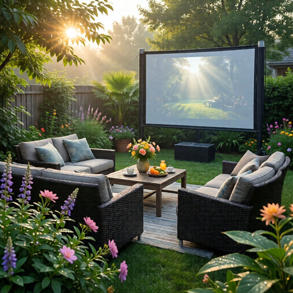 backyard movie night setup ideas - garden tips and ideas