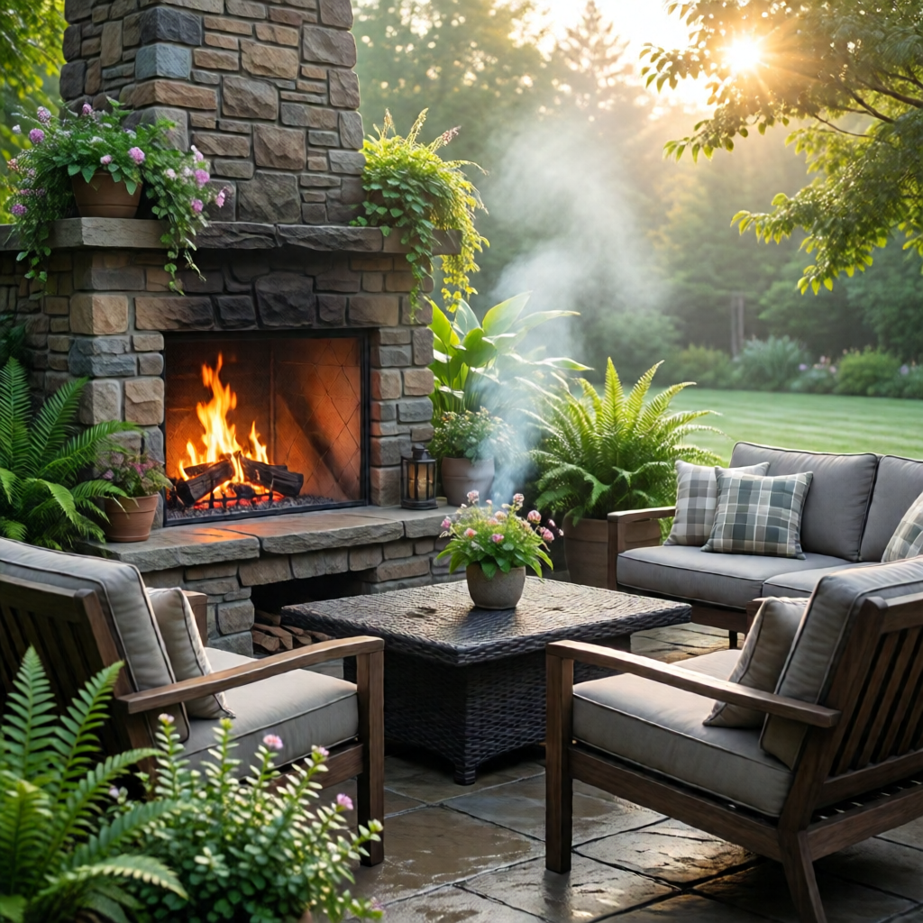 outdoor fireplace ideas for patio - garden tips and ideas