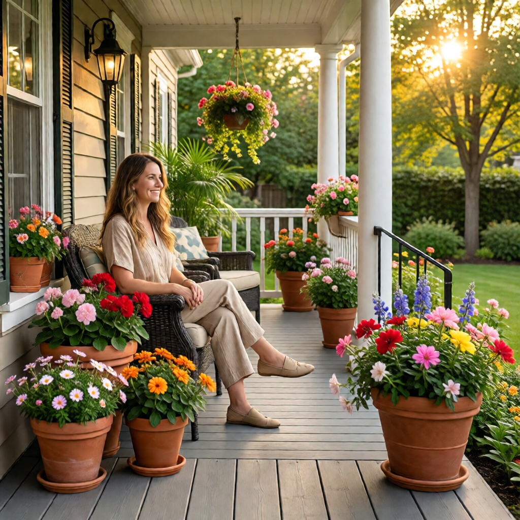 outdoor planter ideas for front porch - garden tips and ideas