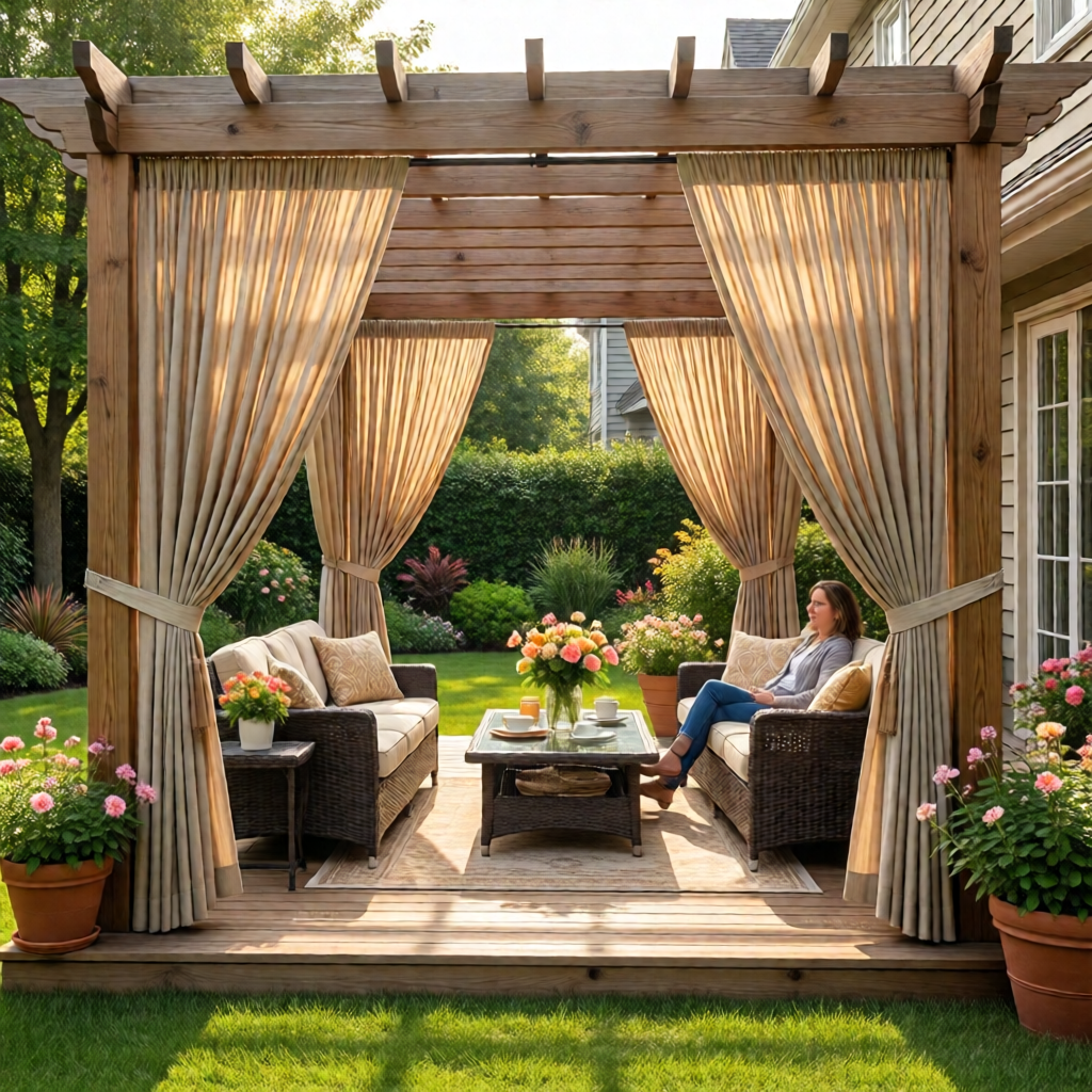 outdoor curtain ideas for patio privacy - garden tips and ideas