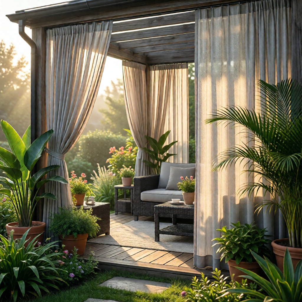 outdoor curtain ideas for patio privacy - garden tips and ideas
