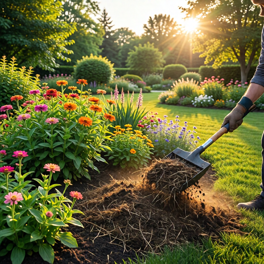 mulching tips for flower beds - garden tips and ideas