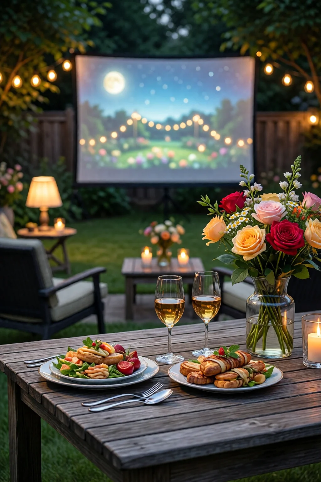 backyard movie night setup ideas