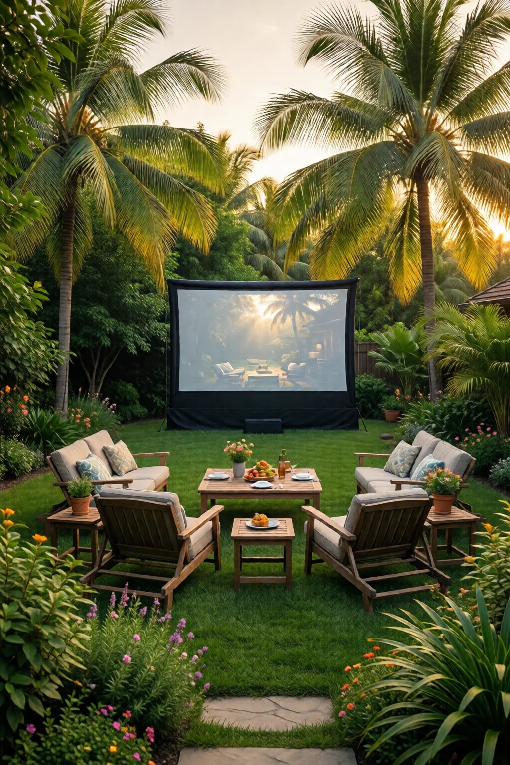 backyard movie night setup ideas
