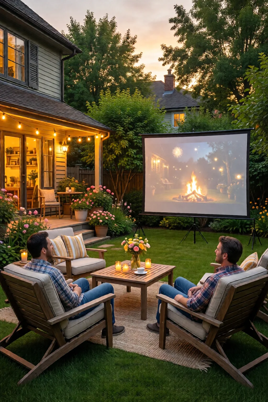 backyard movie night setup ideas