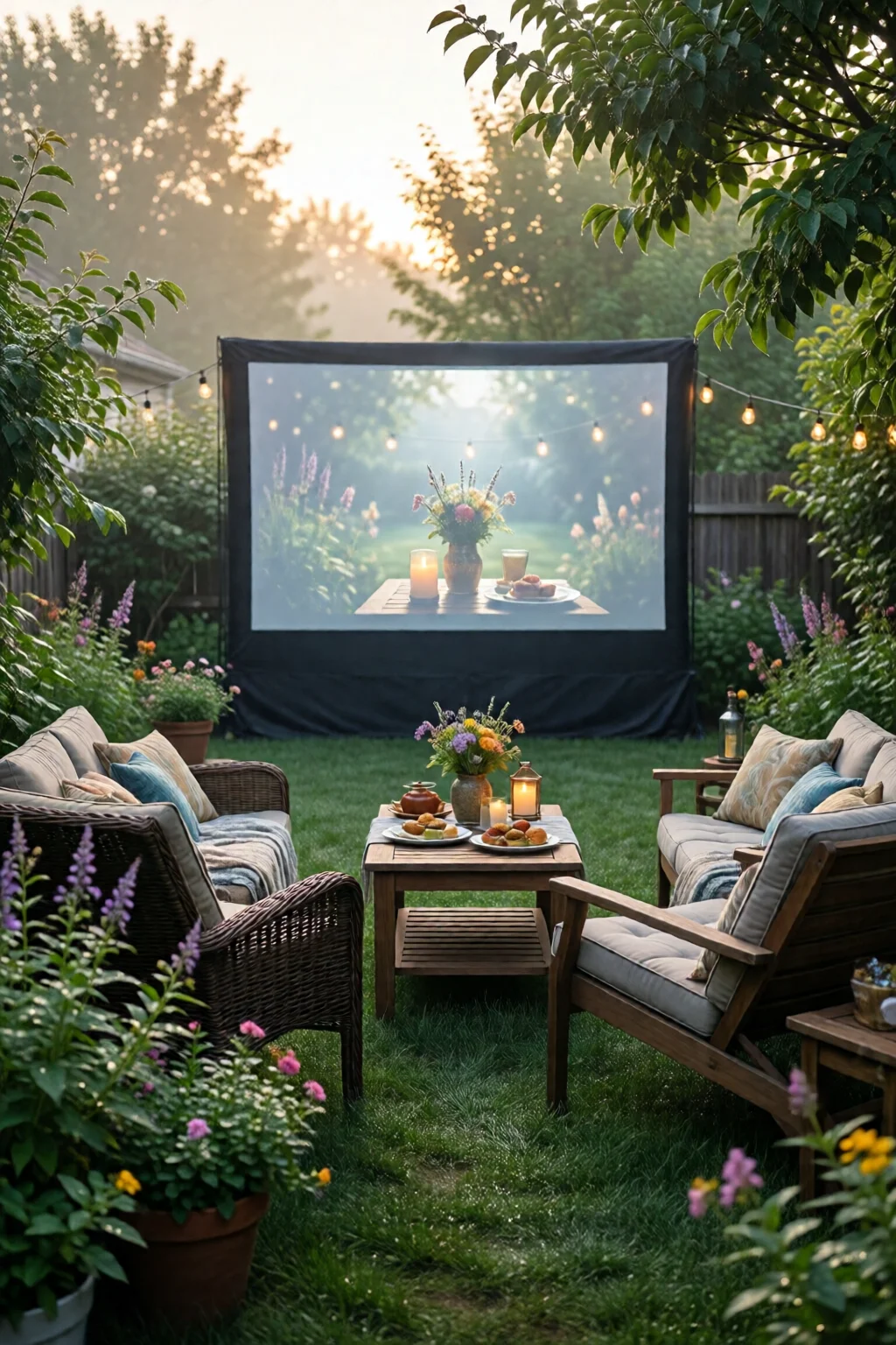 backyard movie night setup ideas