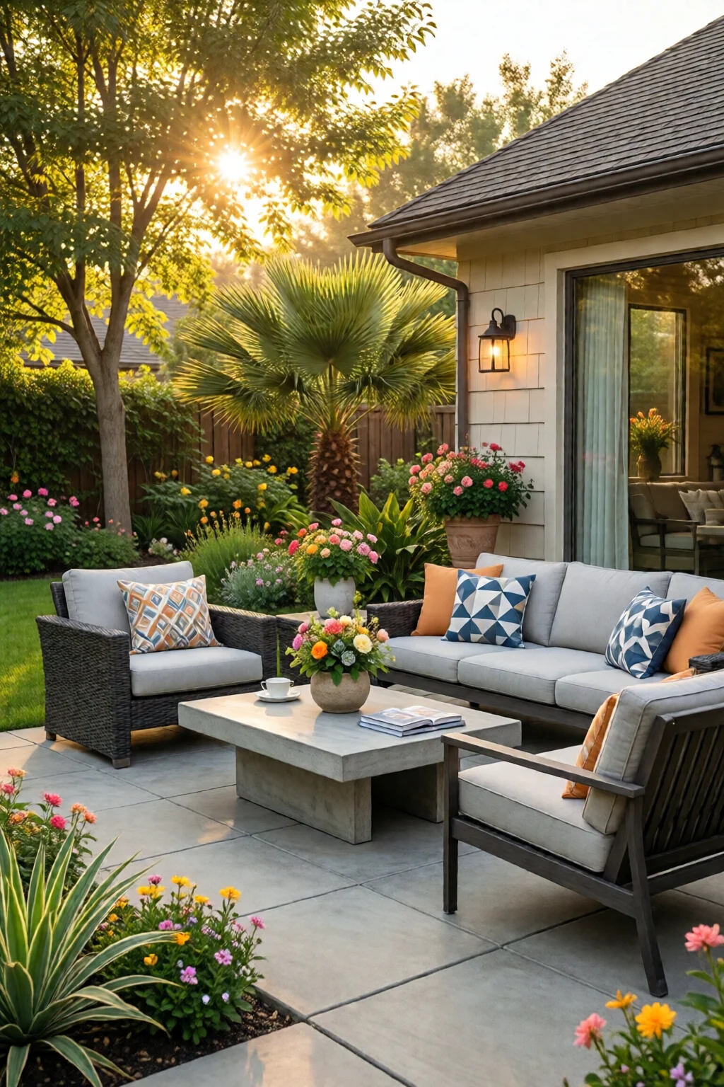 concrete patio decorating ideas