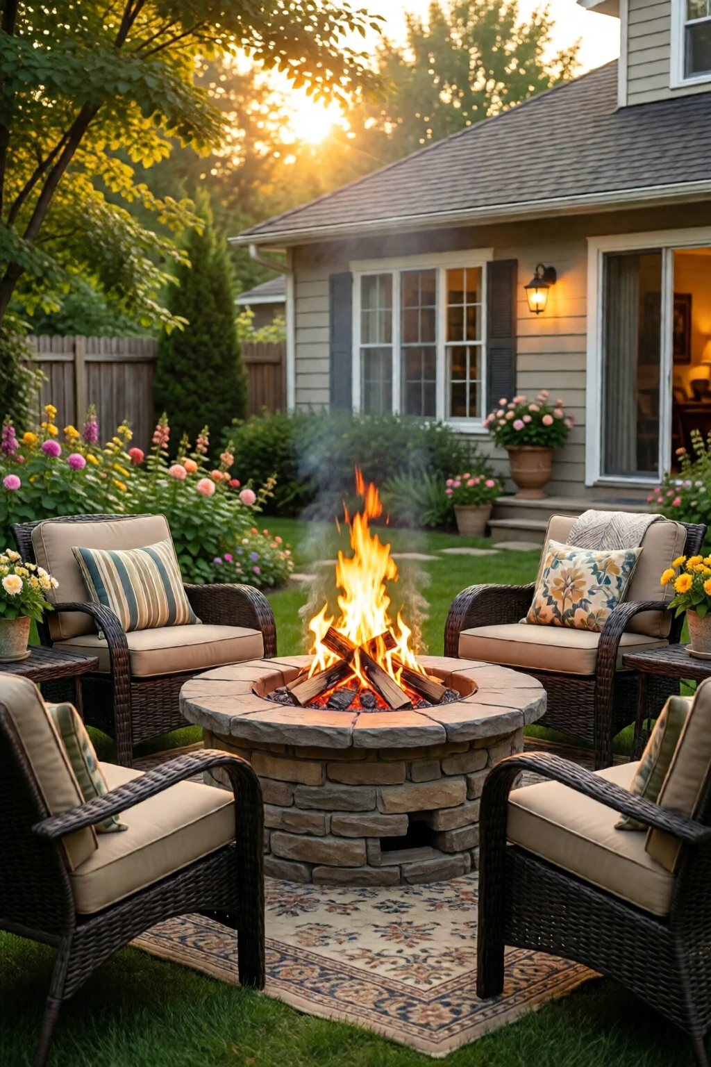 fire pit ideas for backyard DIY