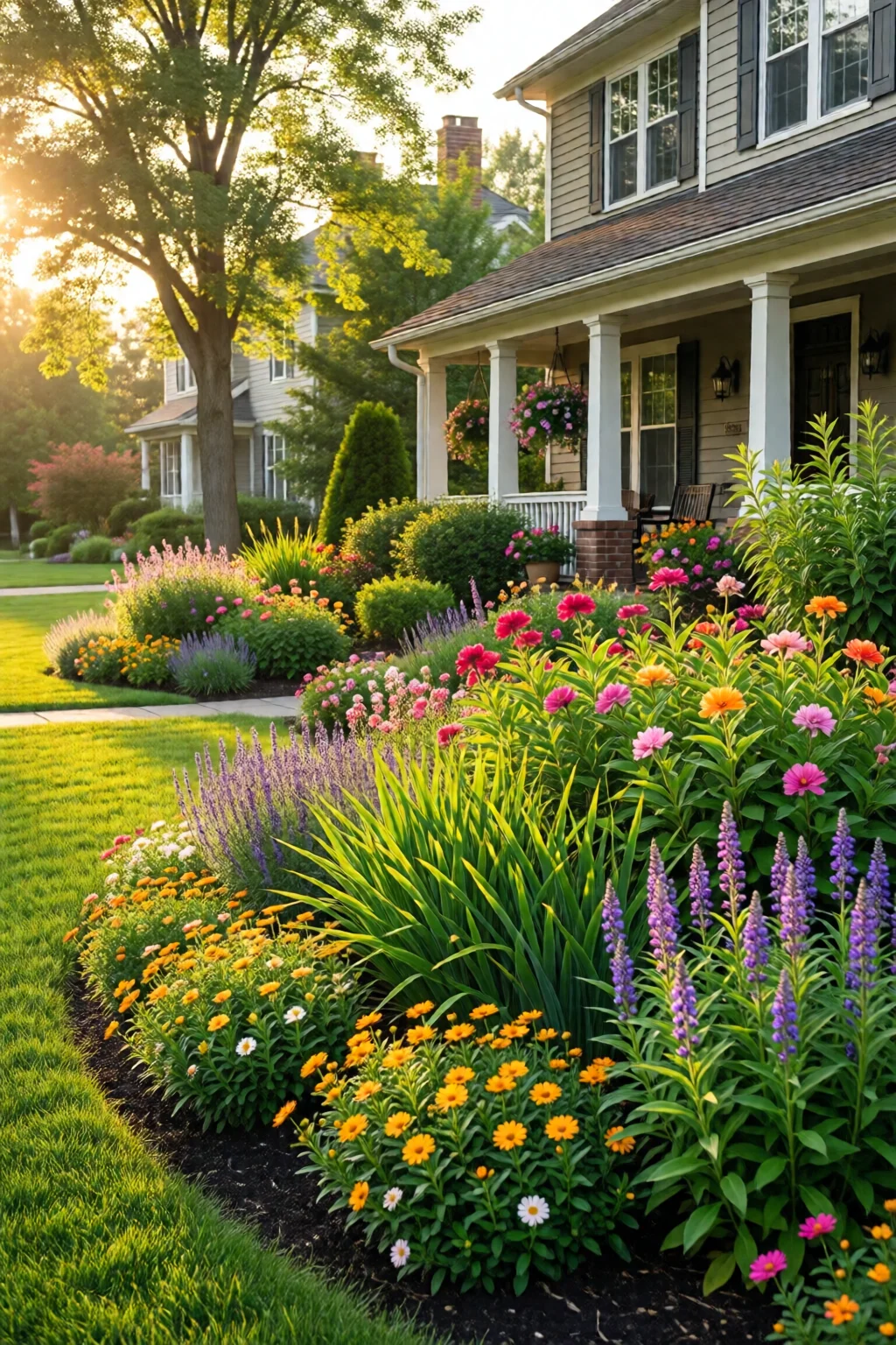 flower bed ideas for front of house