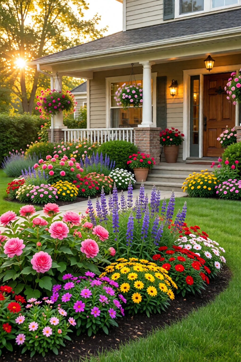 flower bed ideas for front of house