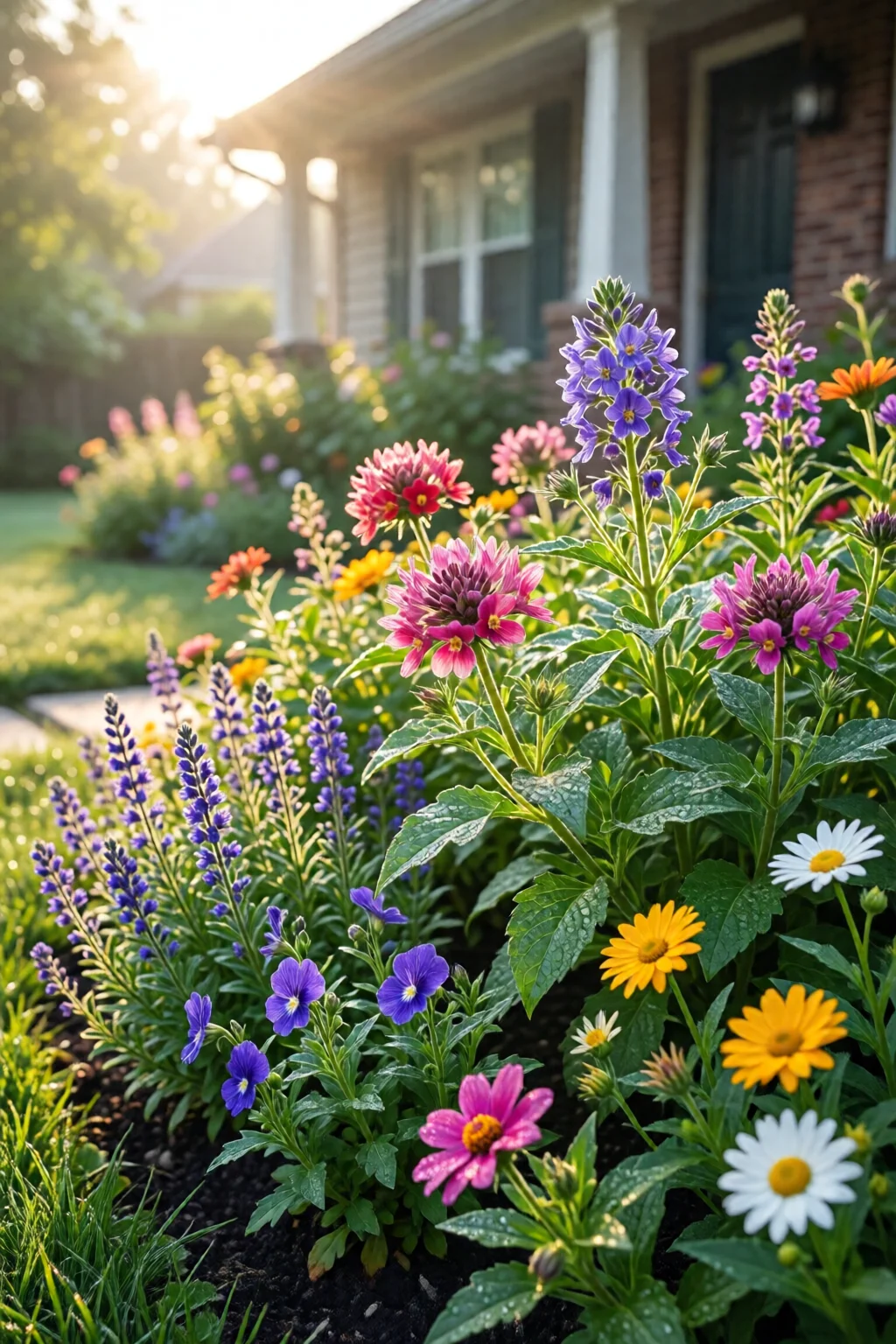 flower bed ideas for front of house