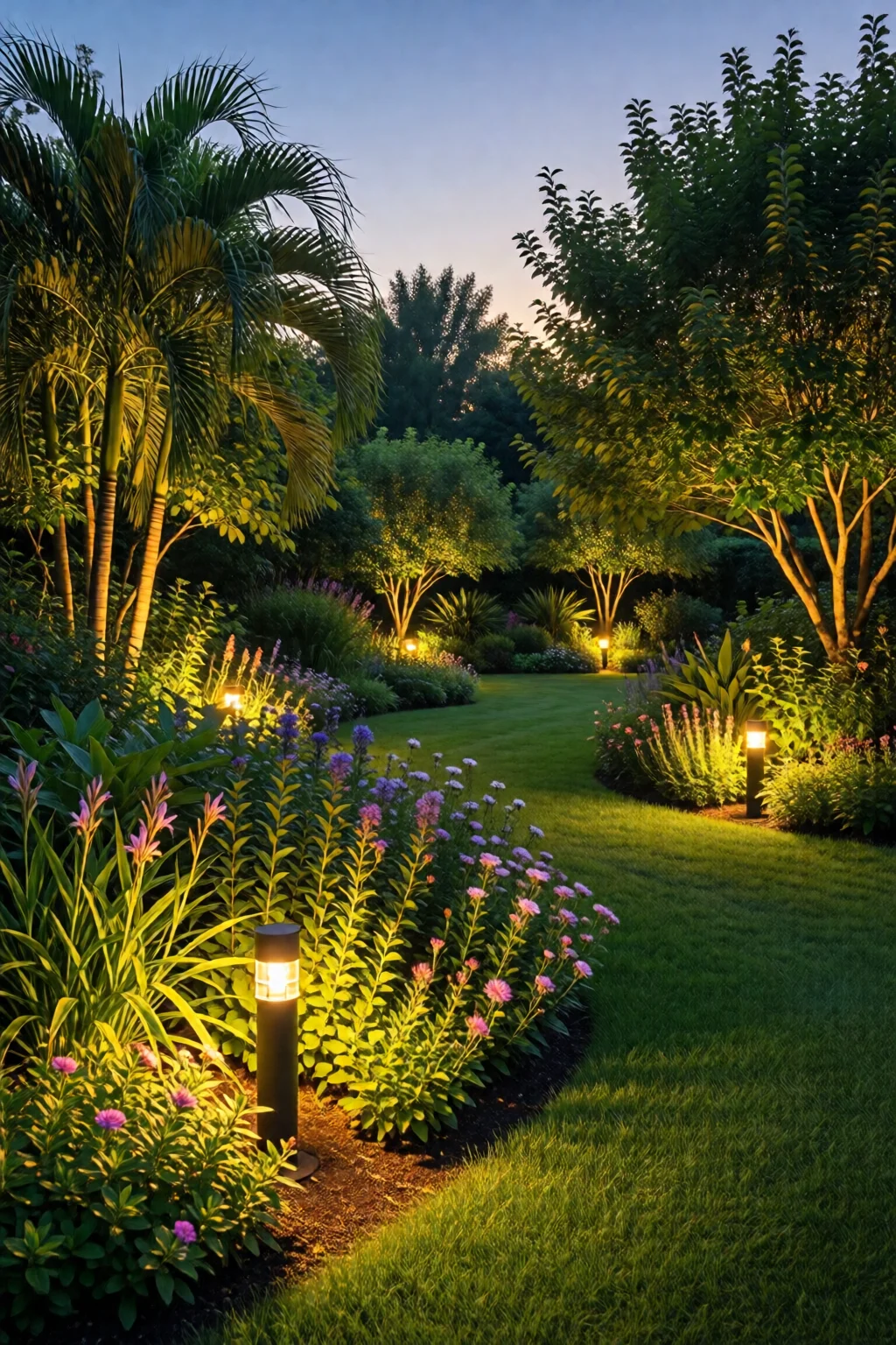 garden lighting ideas for night
