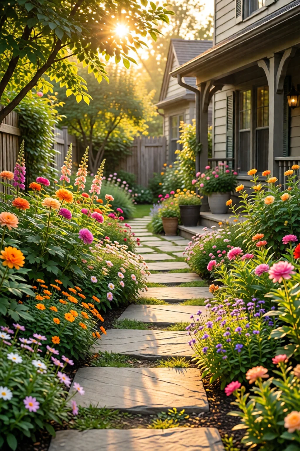 garden pathway ideas with stepping stones