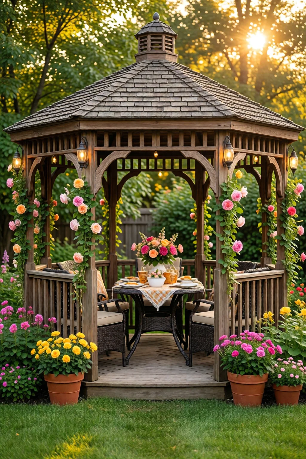 gazebo decorating ideas for backyard