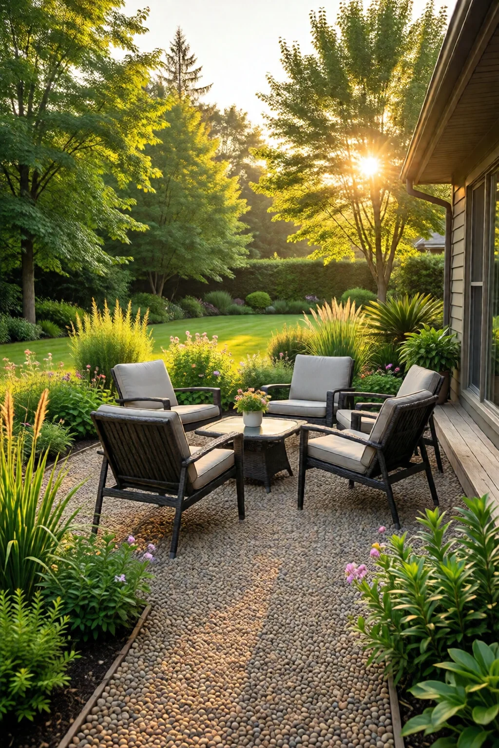 gravel patio ideas on a budget