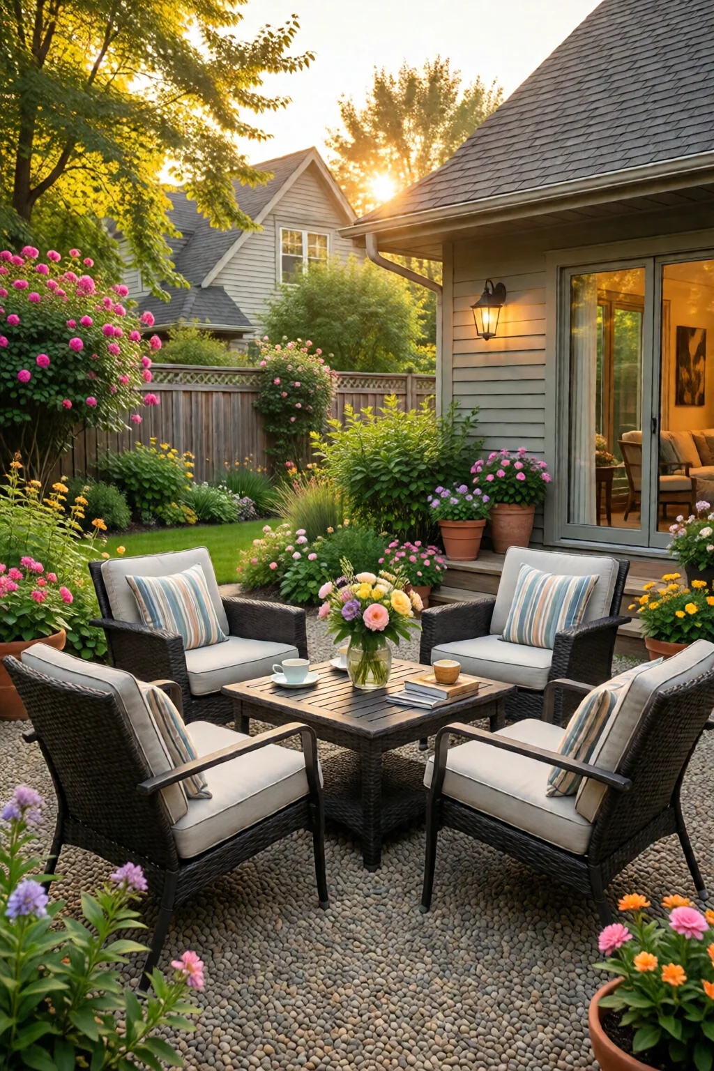 gravel patio ideas on a budget