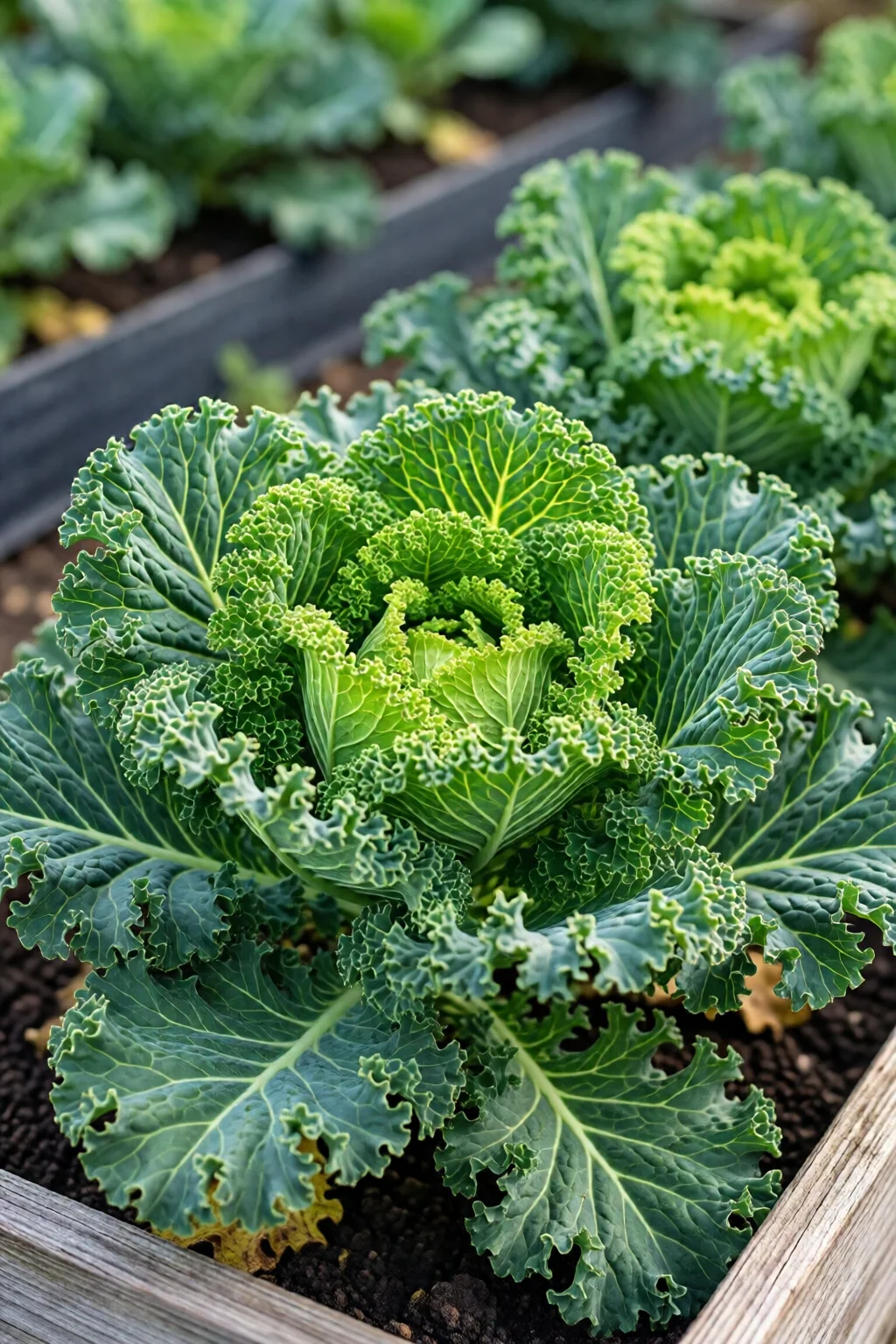 growing kale in raised beds