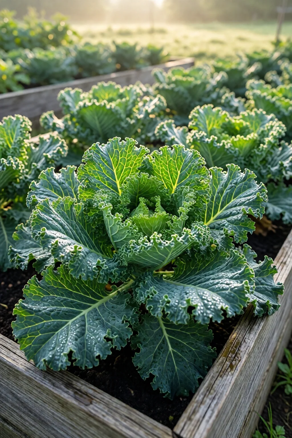 growing kale in raised beds