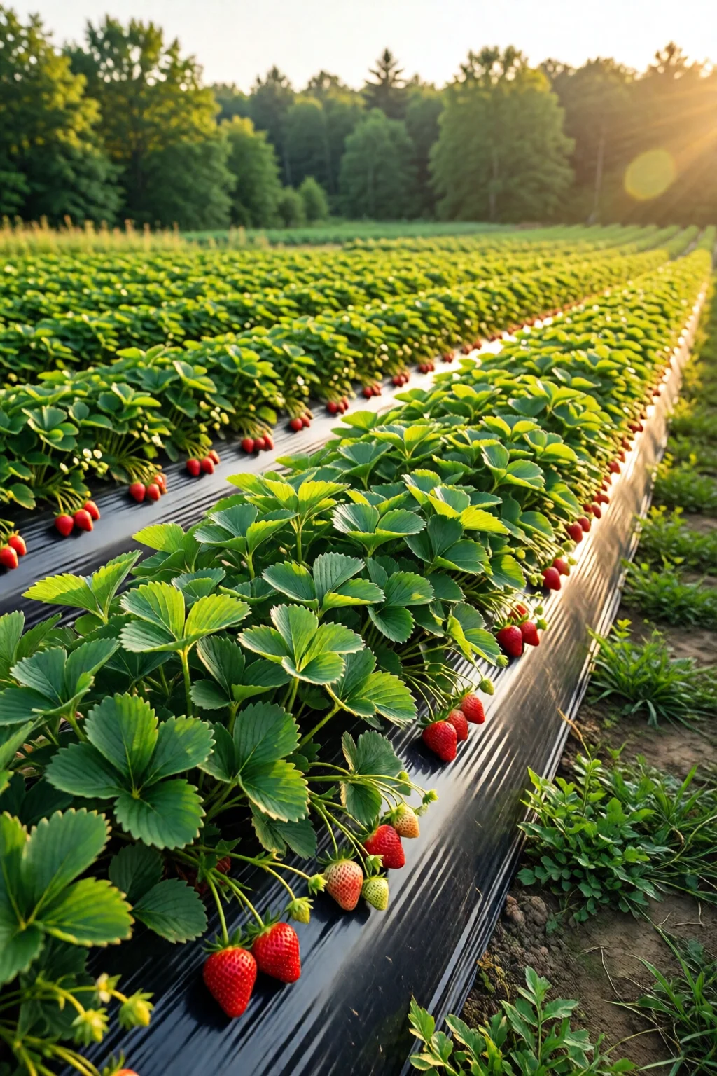 growing strawberries in raised beds