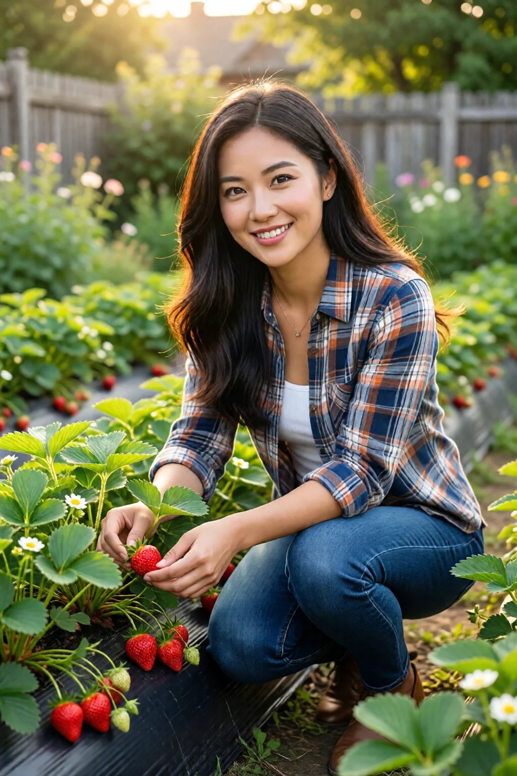 growing strawberries in raised beds