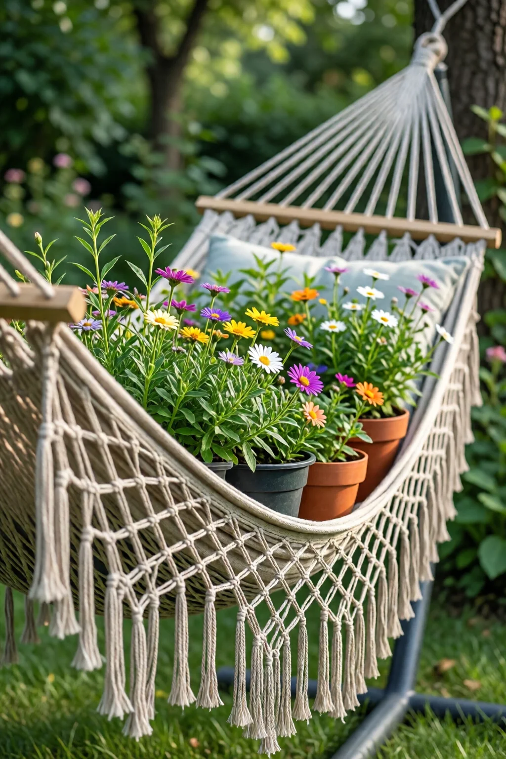 hammock garden setup ideas