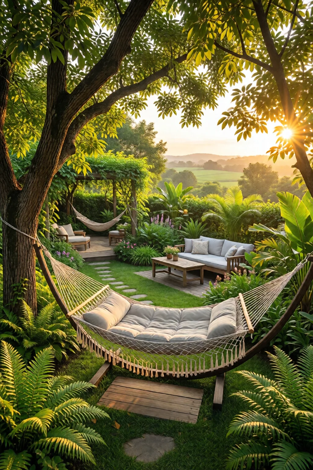 hammock garden setup ideas