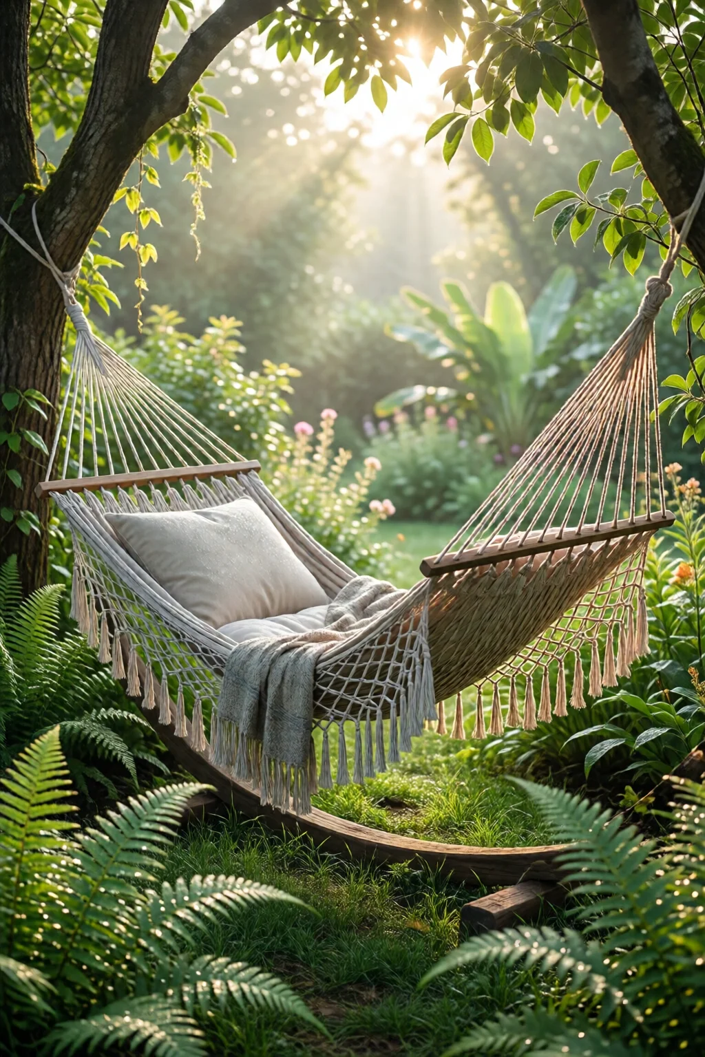 hammock garden setup ideas