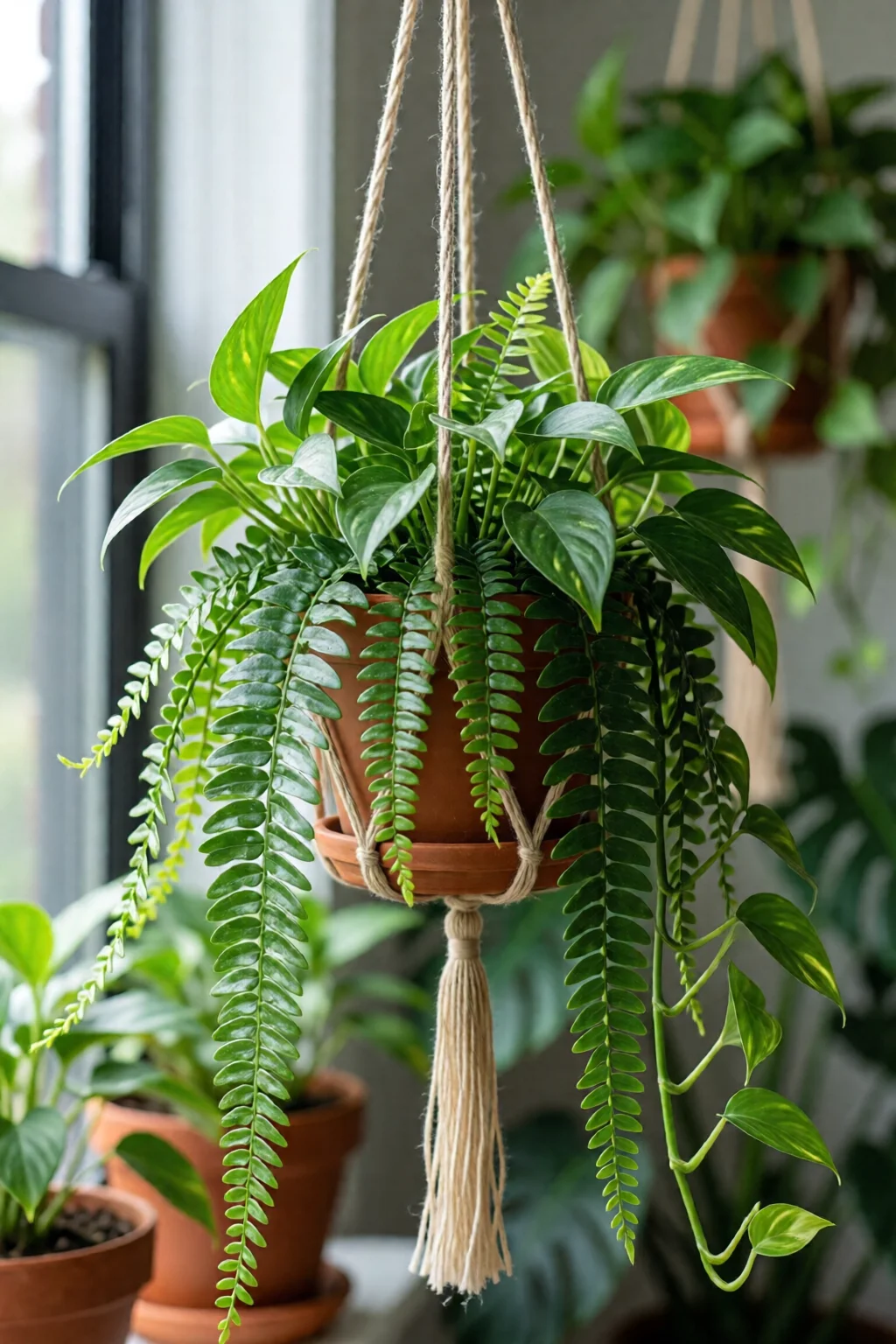 hanging indoor plants for small spaces