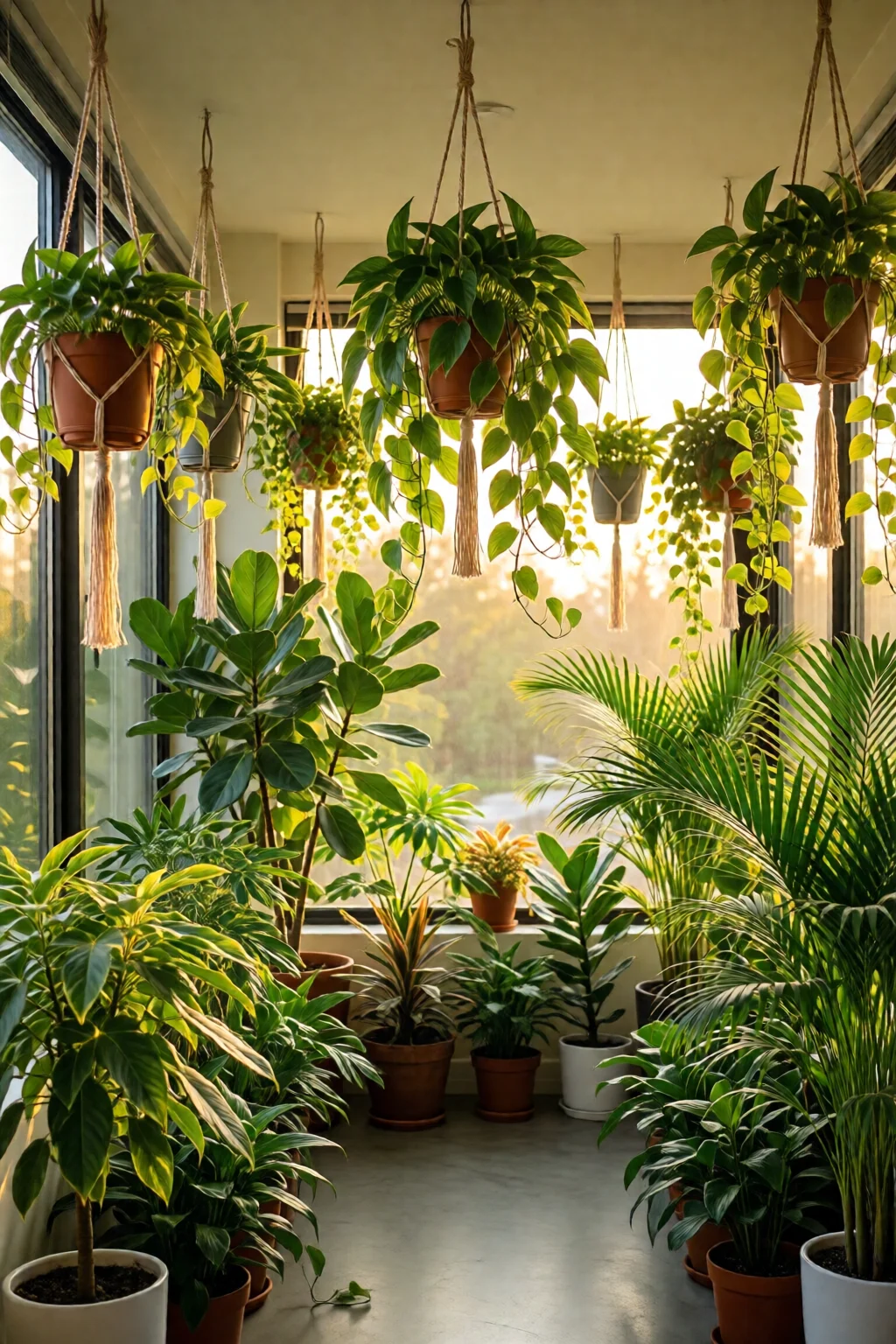 hanging indoor plants for small spaces