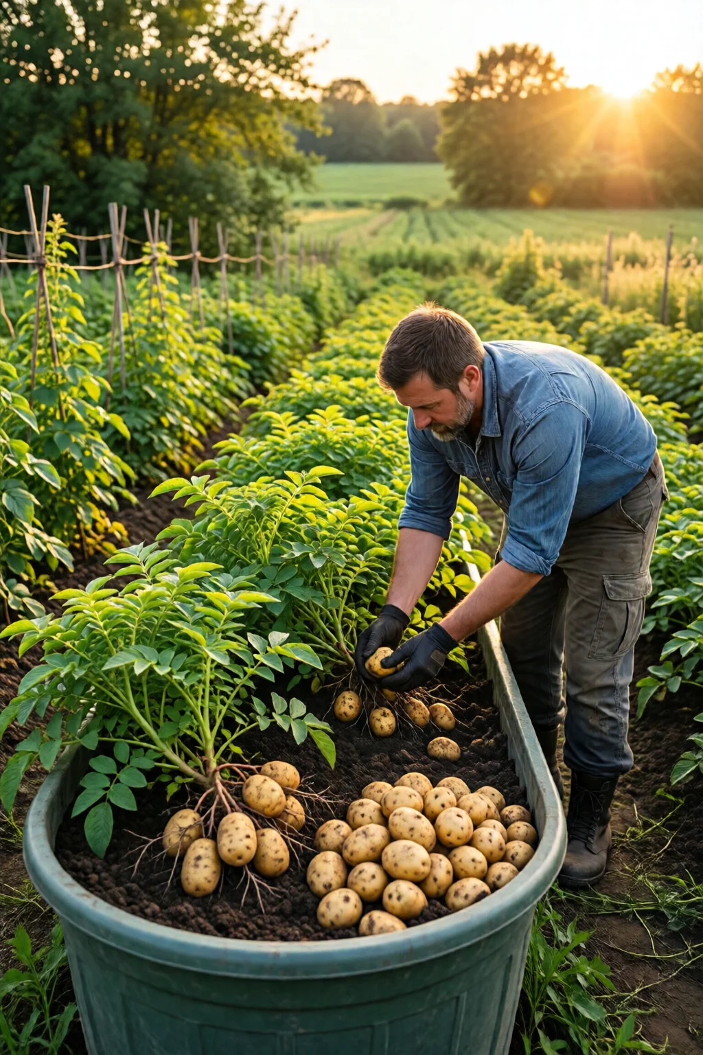 how to grow potatoes in containers