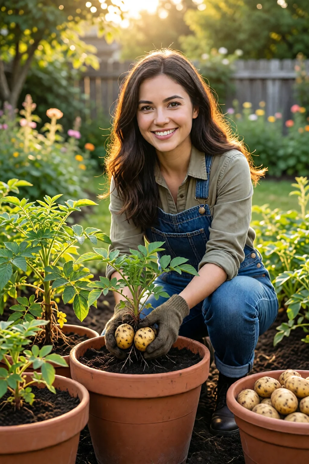 how to grow potatoes in containers