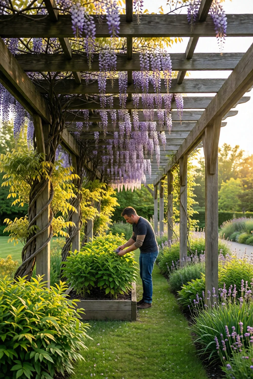 how to grow wisteria on pergola