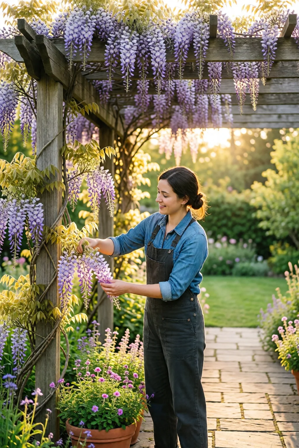 how to grow wisteria on pergola